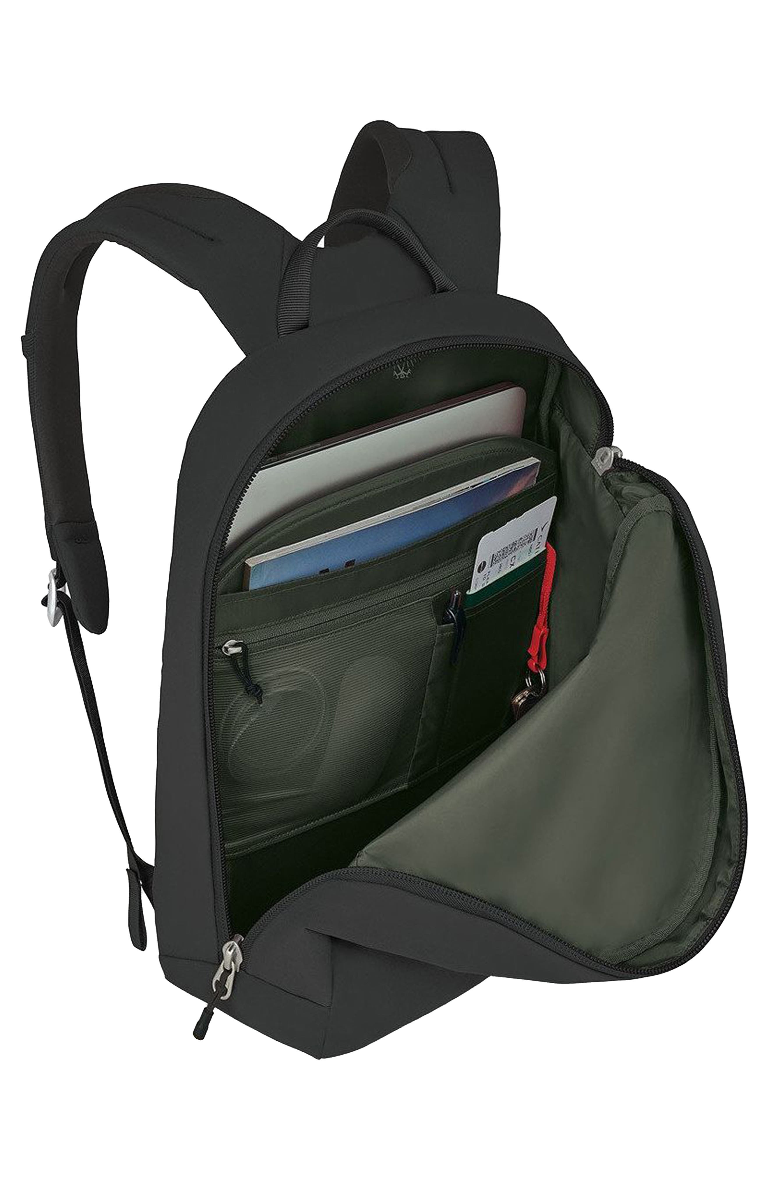 Osprey Large Arcane Recycled Polyester Commuter Backpack, Alternate, color, Black