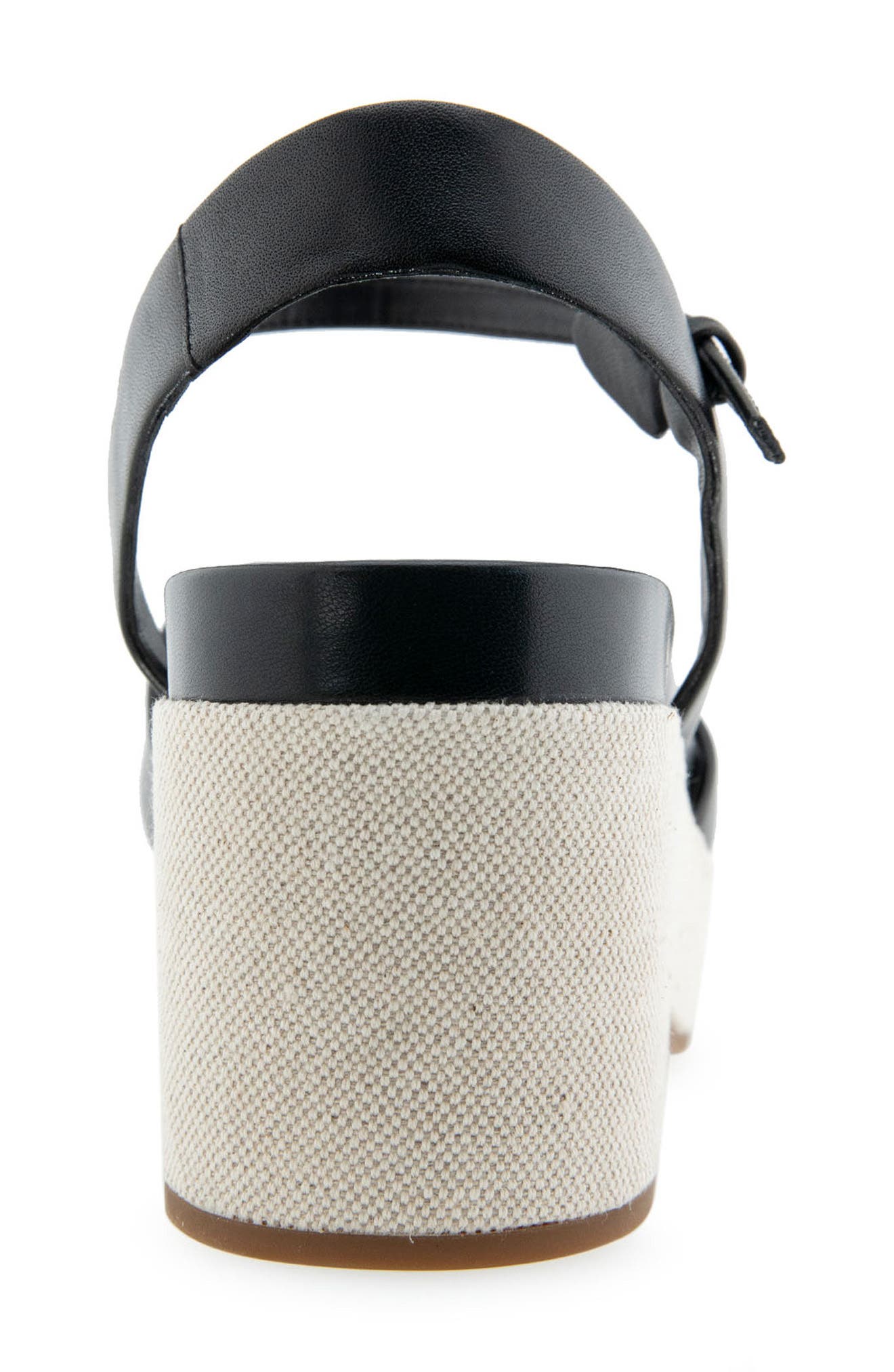 Aerosoles Chabella Platform Sandal, Alternate, color, Black Leather