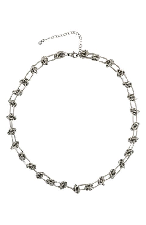 Knotted Paperclip Chain Bracelet