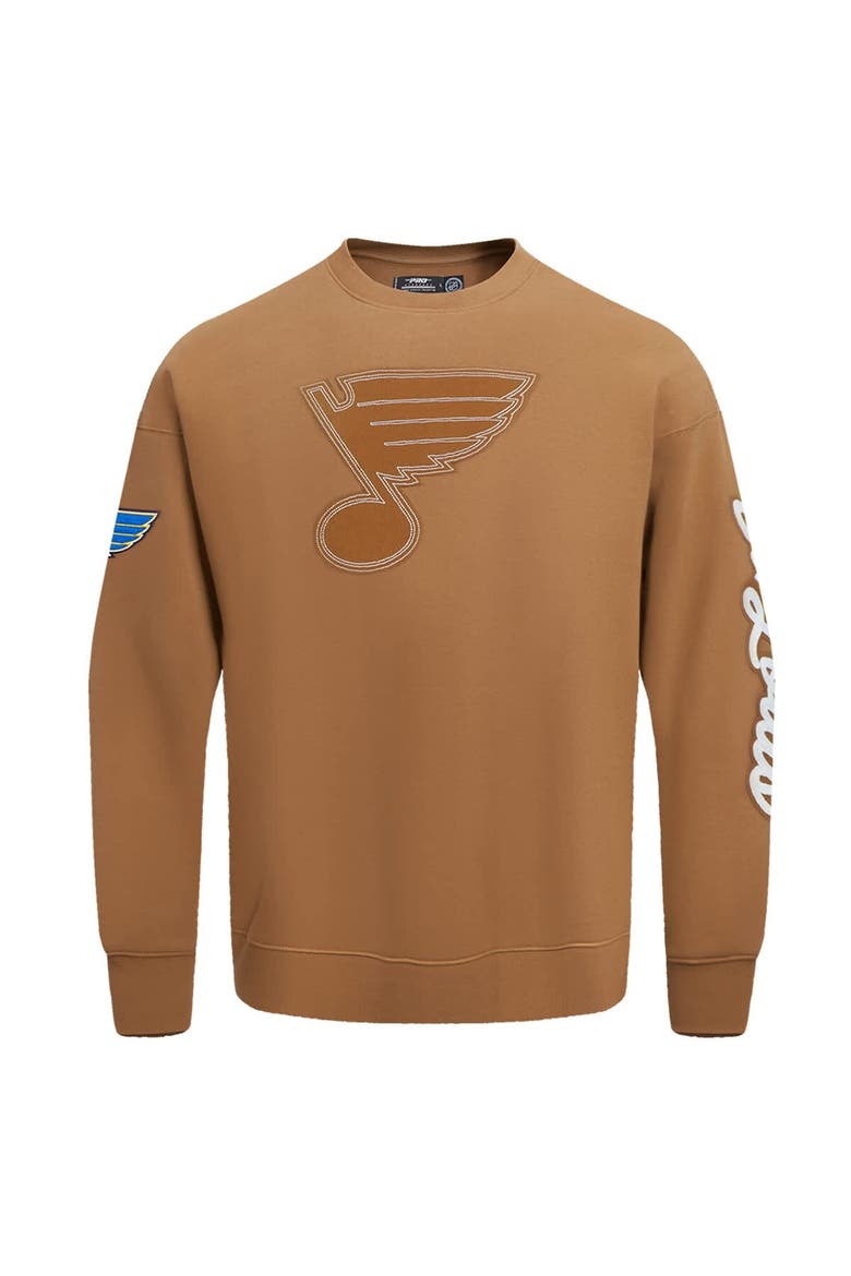 Men's Pro Standard  Brown St. Louis Blues Paint the City Pullover Sweatshirt, Alternate, color, Brown