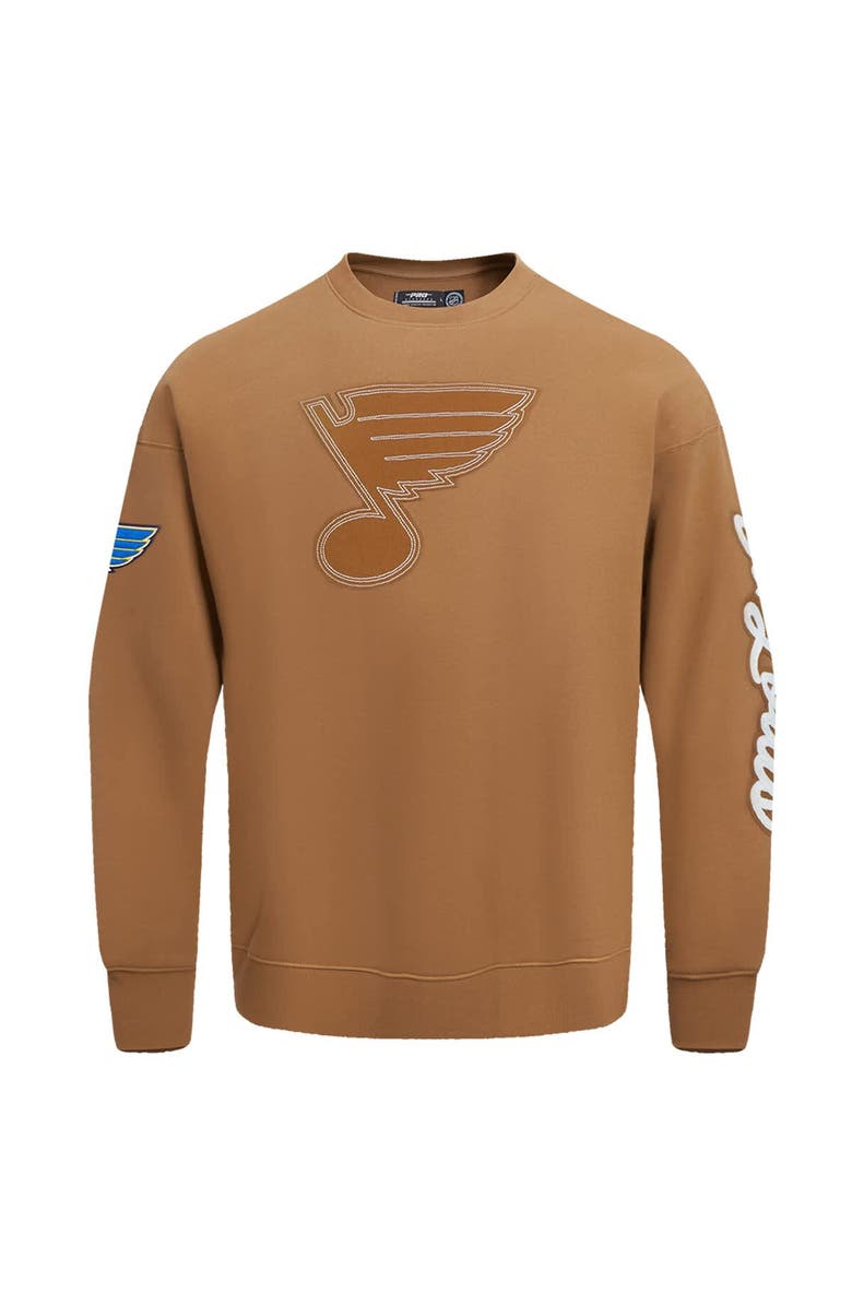 PRO STANDARD Men's Pro Standard Brown St. Louis Blues Paint the City Pullover Sweatshirt, Alternate, color,