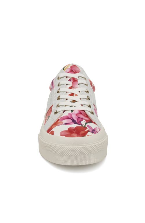 Jslides Footwear Gatsby Platform Sneaker In White Floral