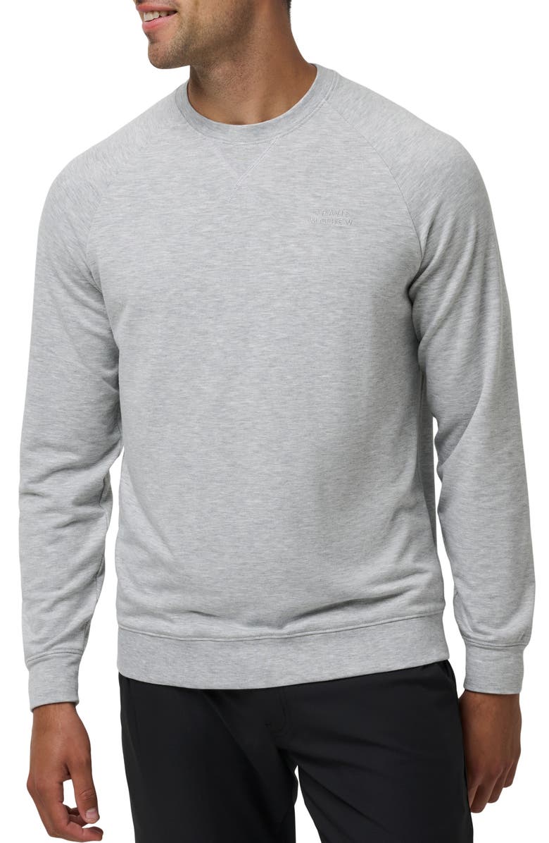 TravisMathew Gulf City Long Sleeve T-Shirt, Main, color, Heather Grey