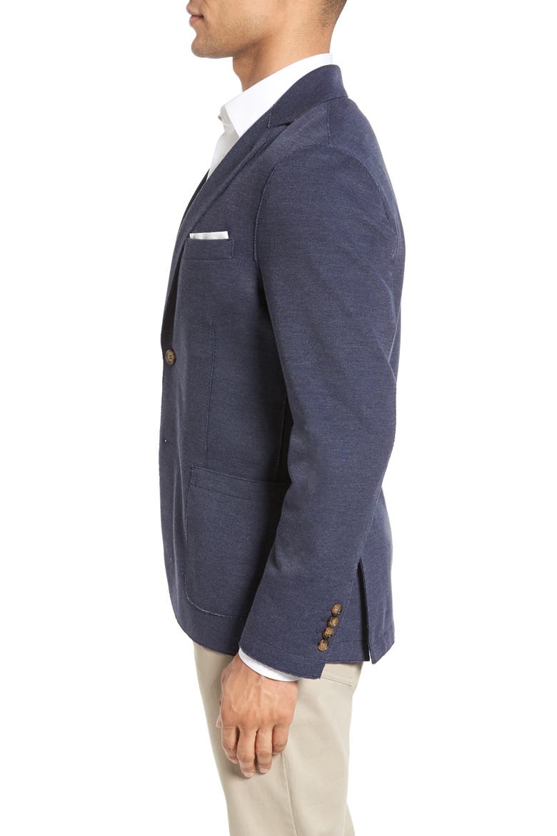 Slim Fit Jersey Sport Coat, Alternate, color, DENIM