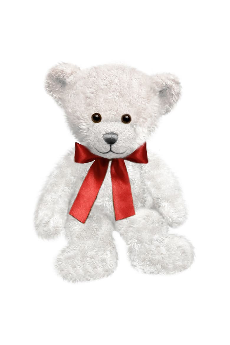 White Spencer Bear Plush, 10.5 Inches, Main, color, White