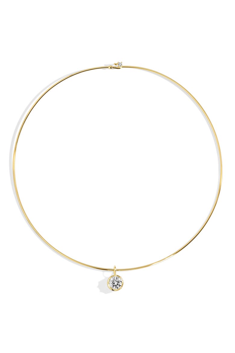 Remi Mara Cubic Zirconia Collar Necklace, Main, color, GOLD