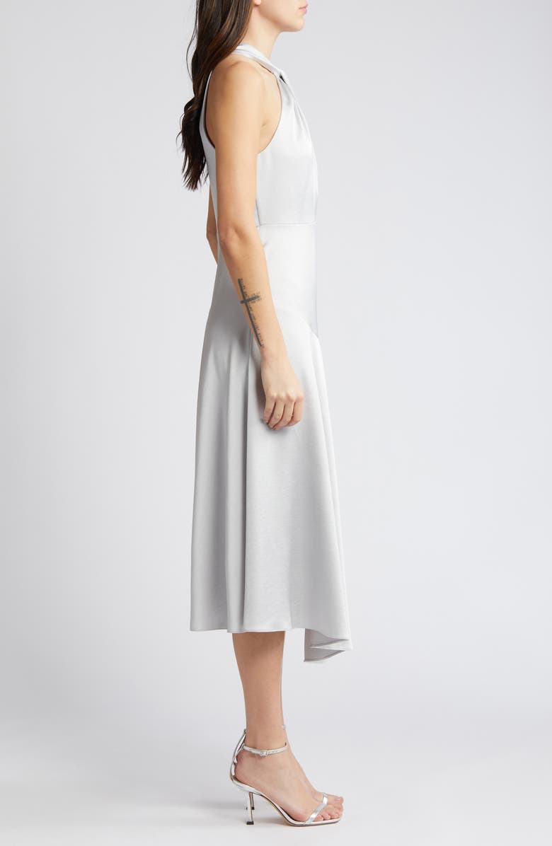 Ted Baker London Masae Twist Neck Satin Cocktail Dress, Alternate, color, 