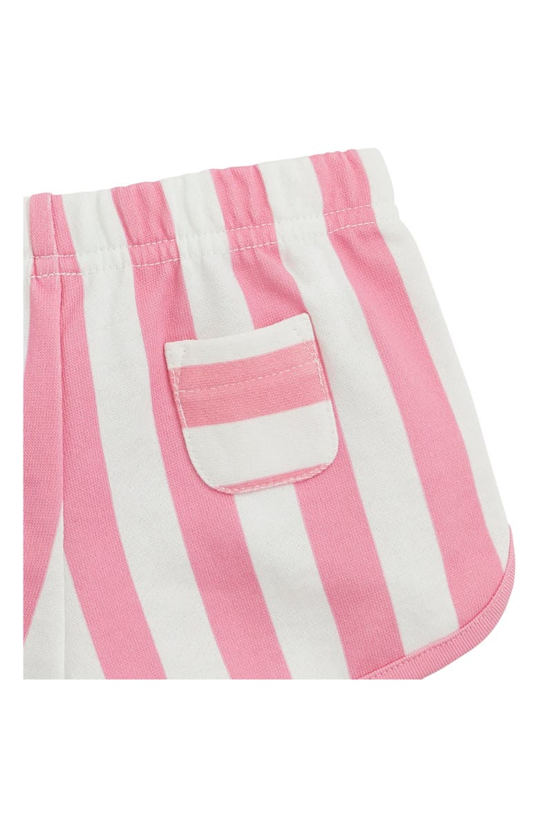 Magnetic Me Kids' Santa Monica Colorblock T-Shirt & Stripe Shorts Set, Alternate, color, Pink White