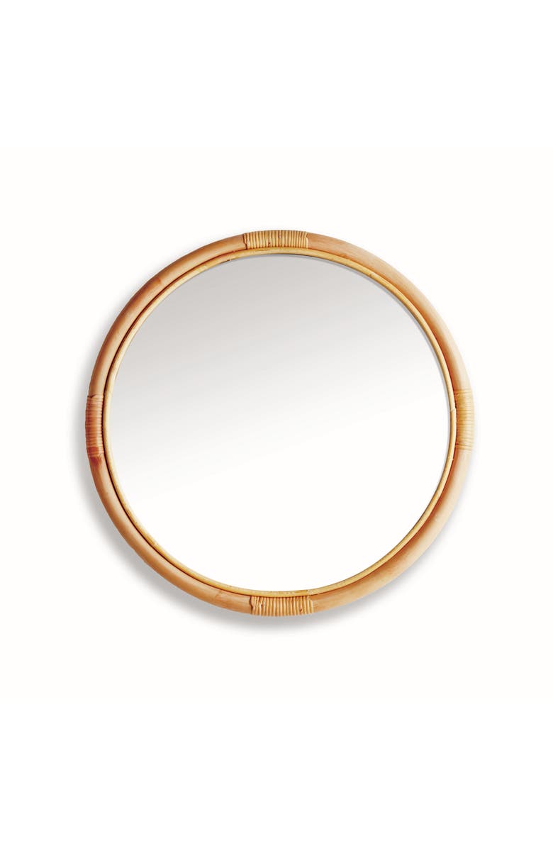 Napa Home & Garden Naomi Mirror Small - Natural Rattan & Glass Accent Mirror, Main, color, Brown