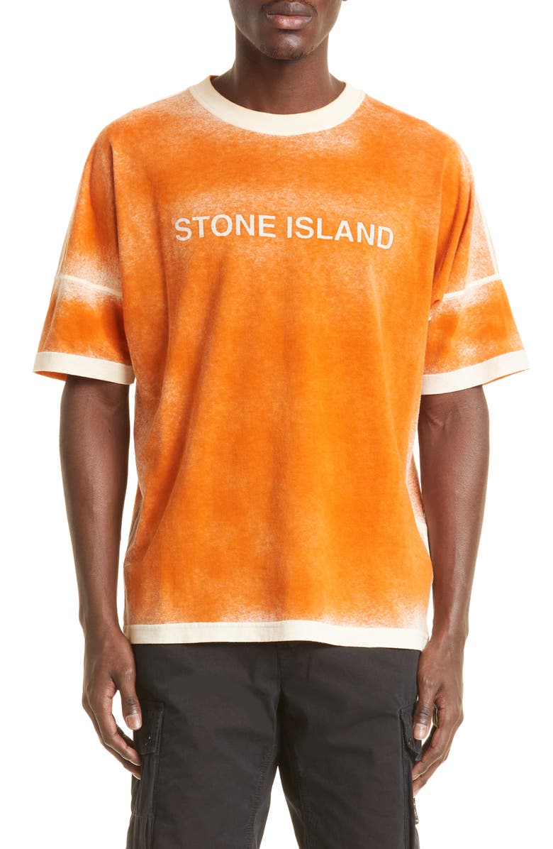 Stone Island Hand Spray Logo Graphic Tee, Main, color, 