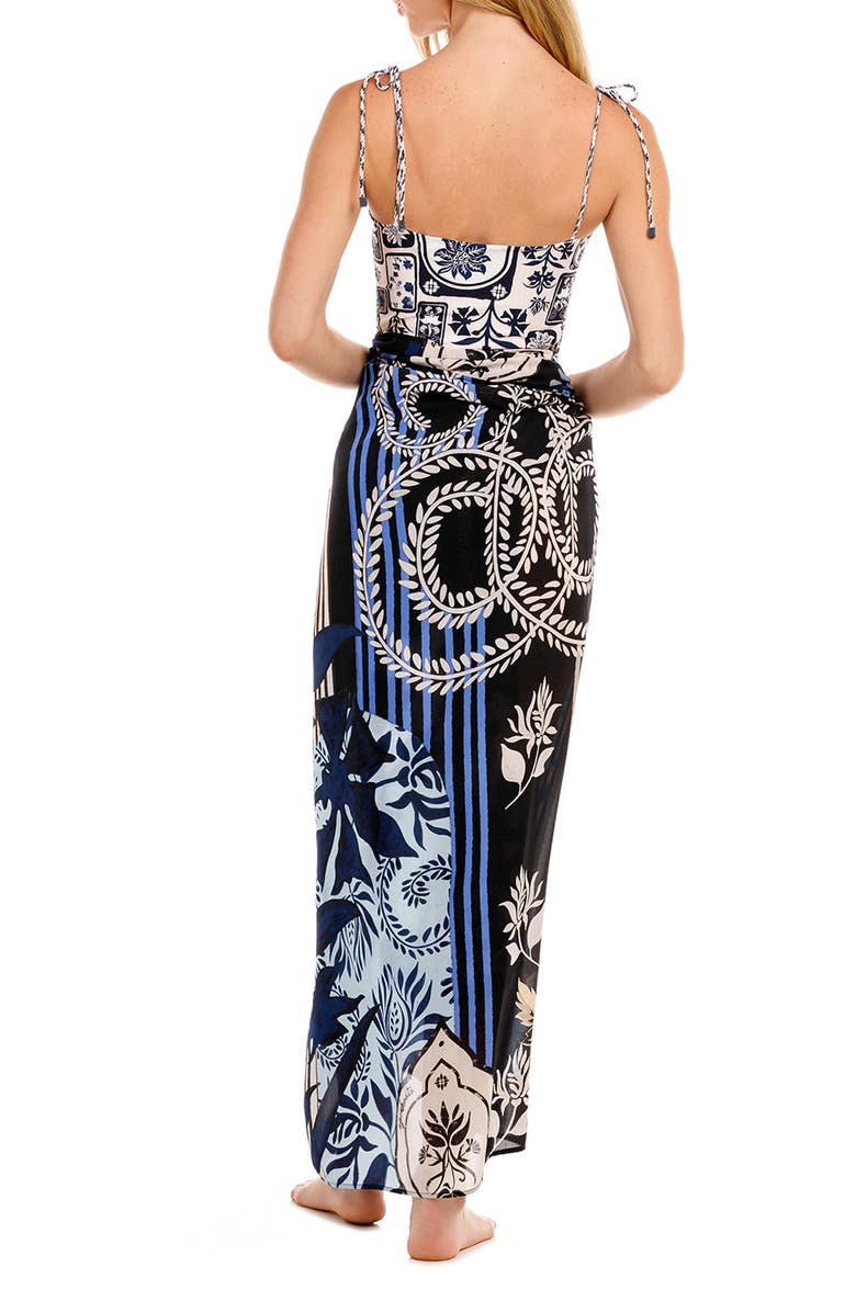 Agua Bendita Marine Pareo Cover-Up, Alternate, color,