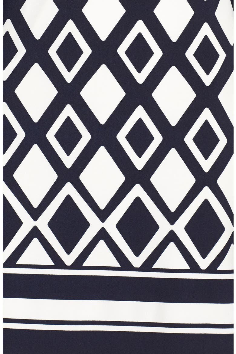 Print Jersey Shift Dress, Alternate, color, NAVY/ YELLOW