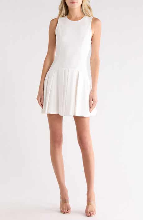 Alice + Olivia Adley Pleated Drop Waist Dress