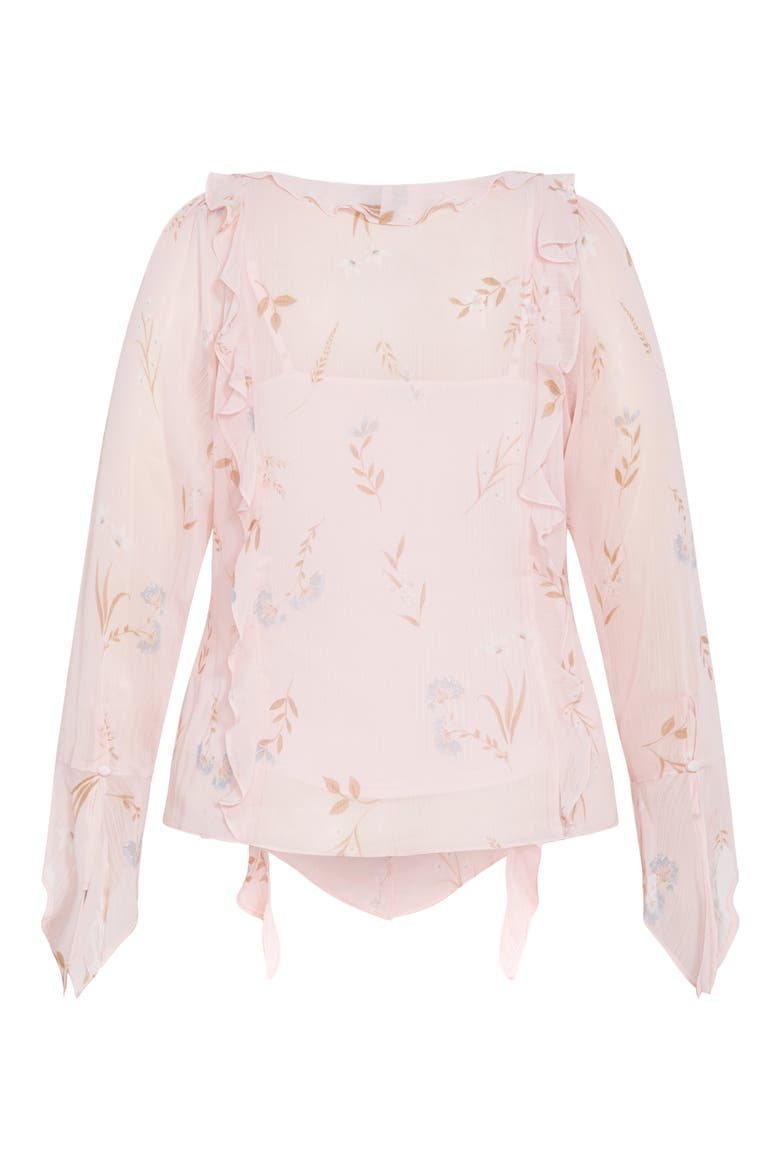 Sweet Nothings Ruffle Top, Alternate, color, ARIA FLORAL