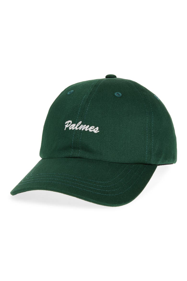 Chainstitch Logo Embroidered Adjustable Baseball Cap, Main, color, DARK GREEN