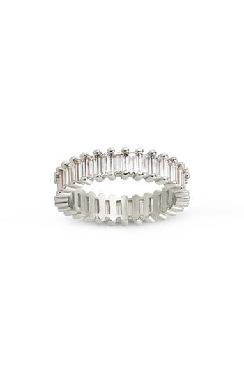 Sterling Forever Caroline Rainbow Cubic Zirconia Eternity Ring