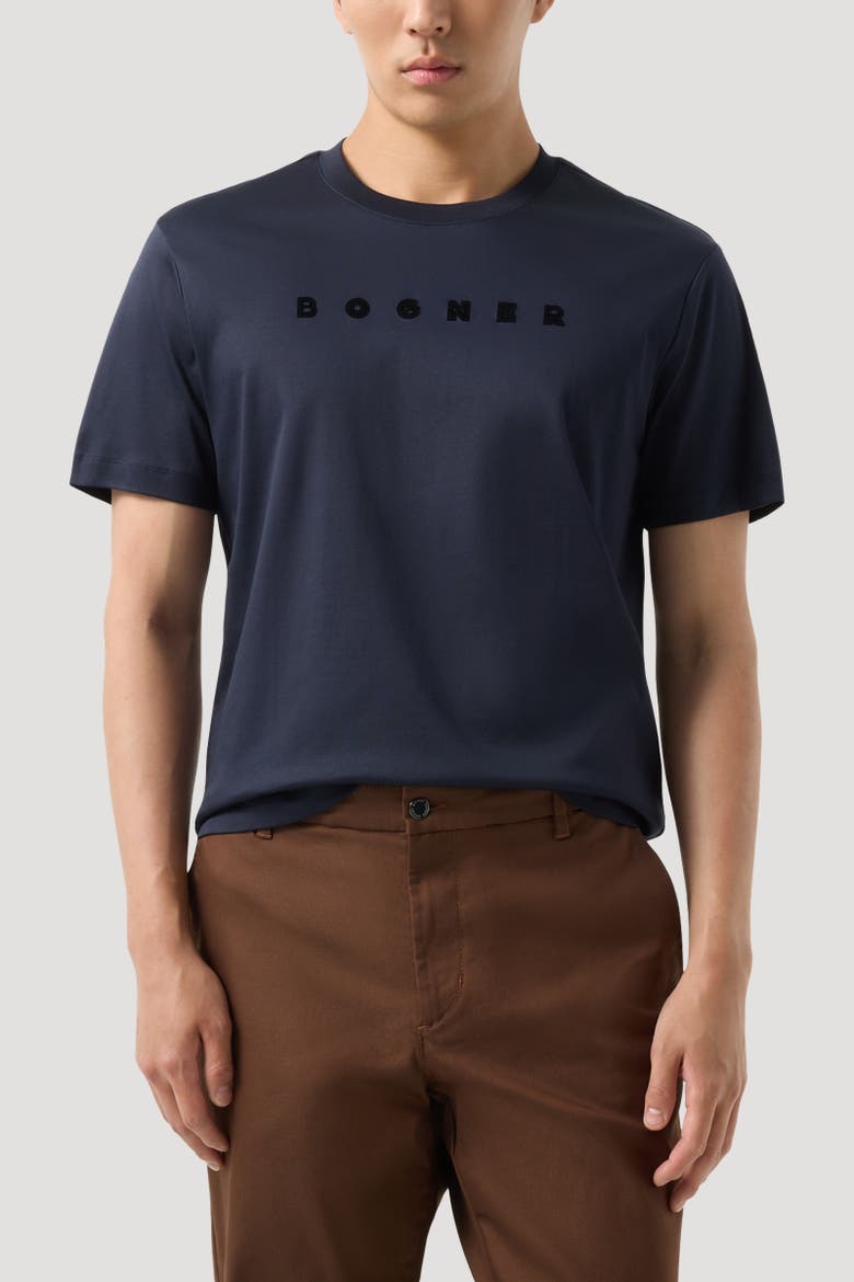 Cotton T-Shirt Lukas, Alternate, color, Navy blue