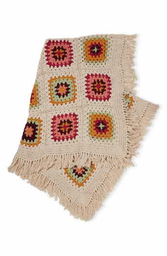 ROSELLI TRADING COMPANY Cozy Corner Crochet Throw Blanket