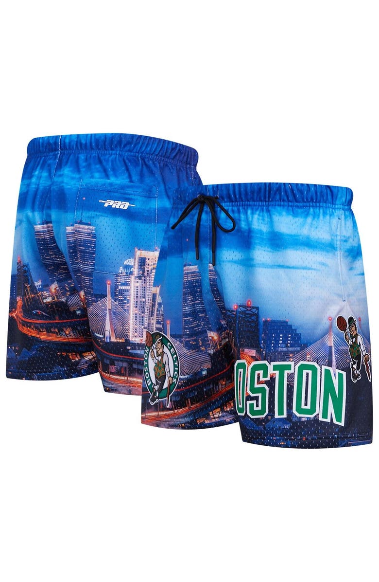 PRO STANDARD Men's Pro Standard Boston Celtics Cityscape Shorts, Main, color, Blue
