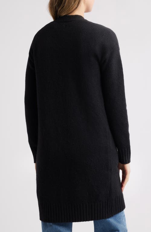 Caslonr Caslon(r) Easy Long Cozy Cardigan In Black
