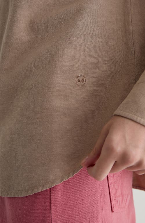 AG AG ADDISON LINEN BLEND BUTTON-UP SHIRT 