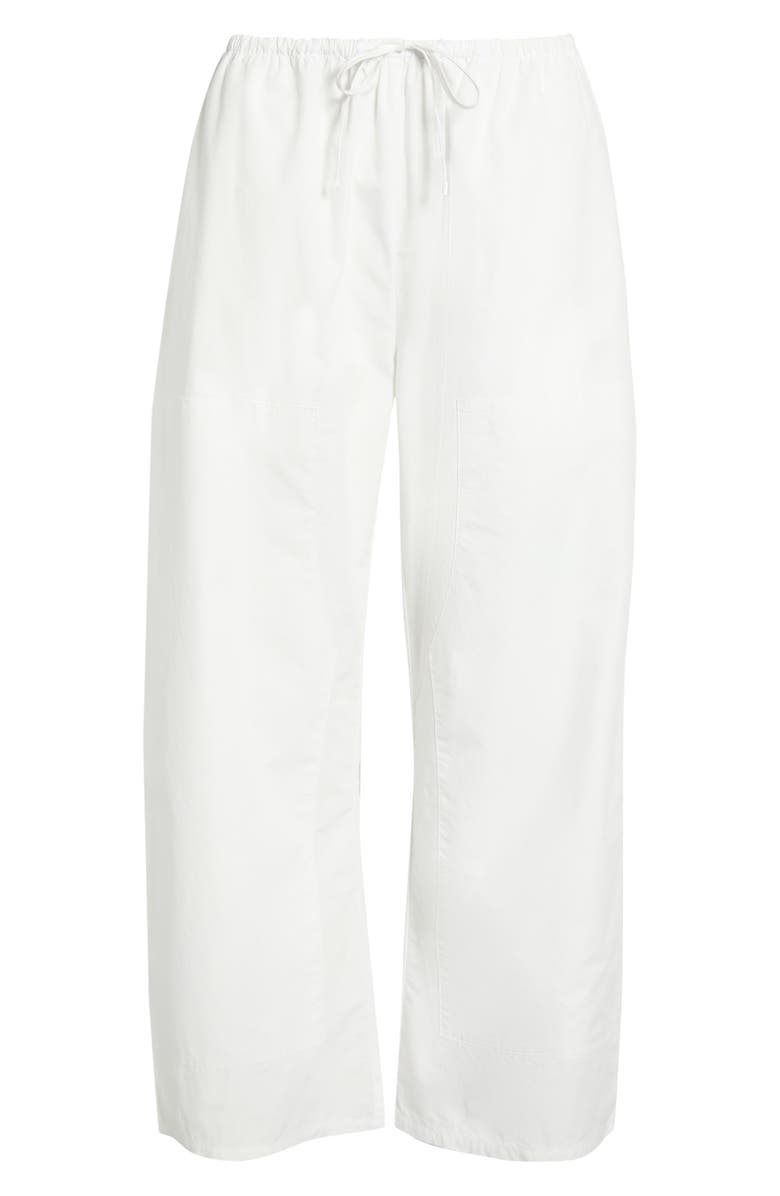 LESET Kyoto Cotton Drawstring Utility Crop Pants, Main, color, Ice