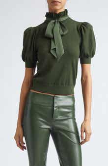 Chase Puff Sleeve Stretch Wool Sweater