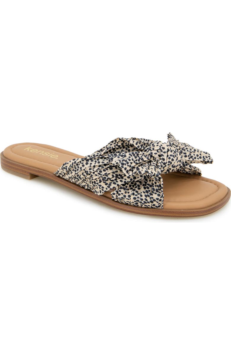 Kensie Renata Bow Slide Sandal, Main, color,