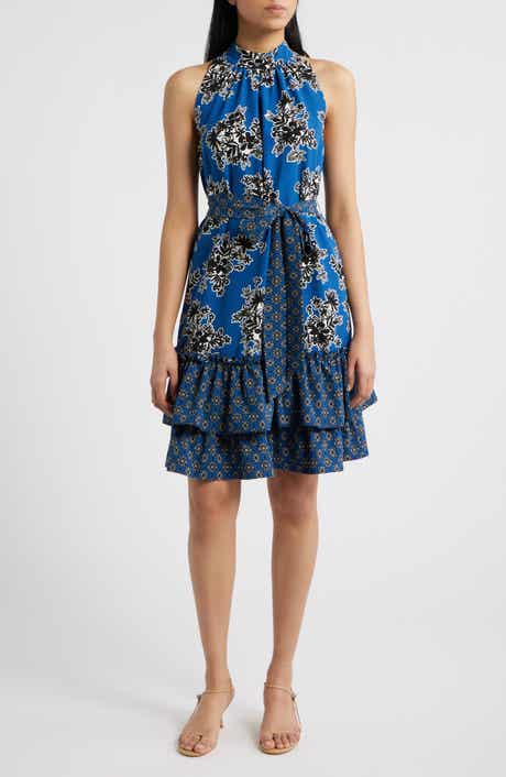 Bandana Layered Ruffle Sleeveless Dress