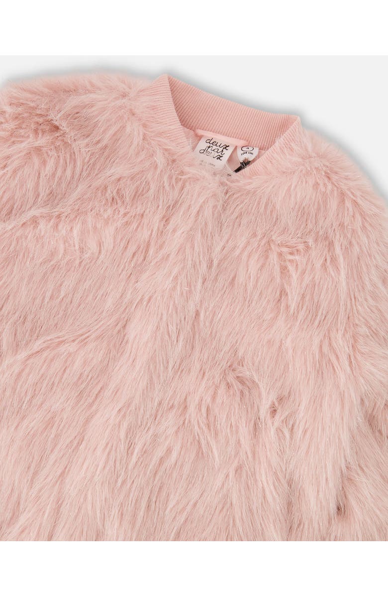 Deux par Deux Short Faux Fur Coat, Alternate, color, Dusty Pink