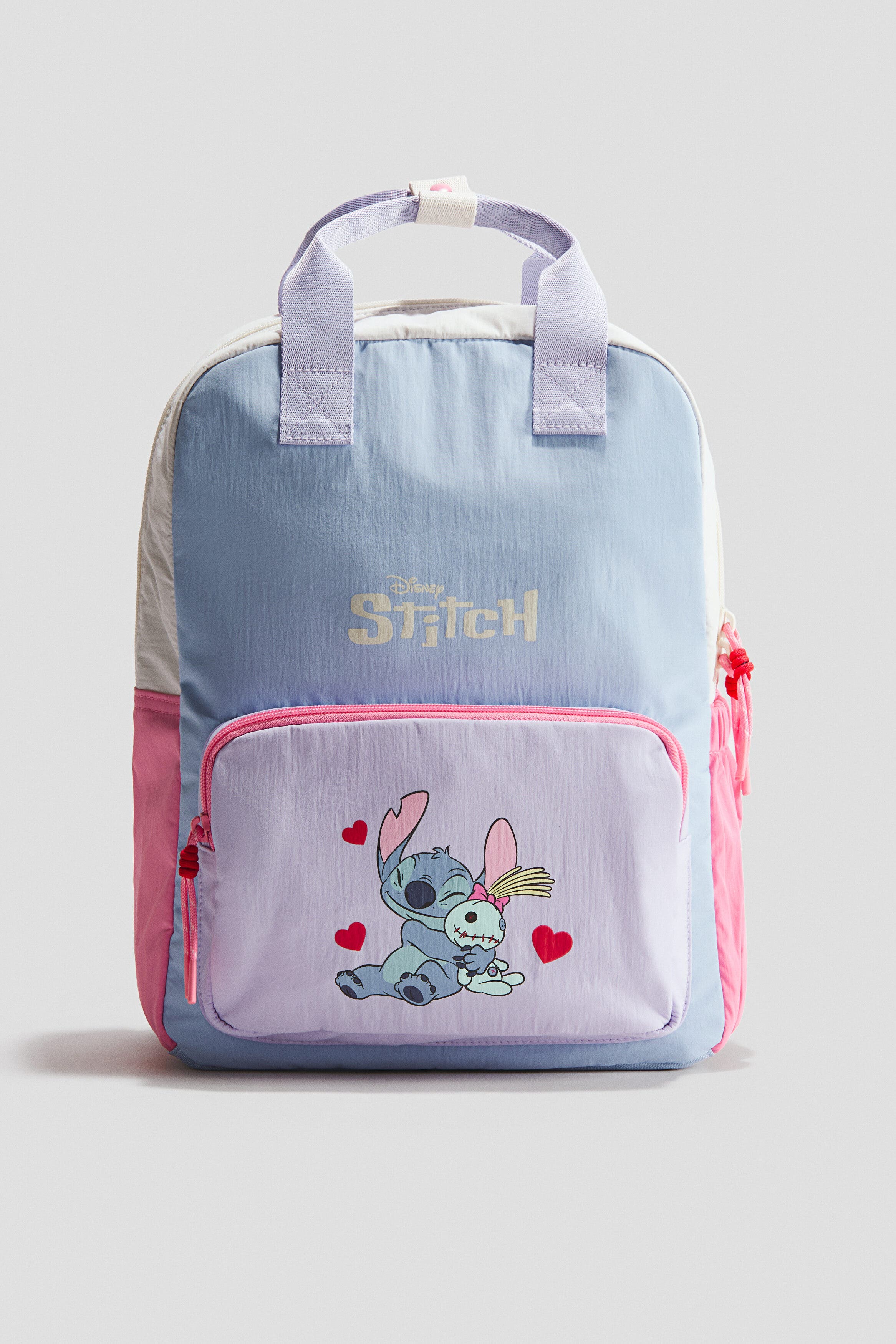 Printed Backpack, Main, color, Light dusty blue/Lilo & Stitch