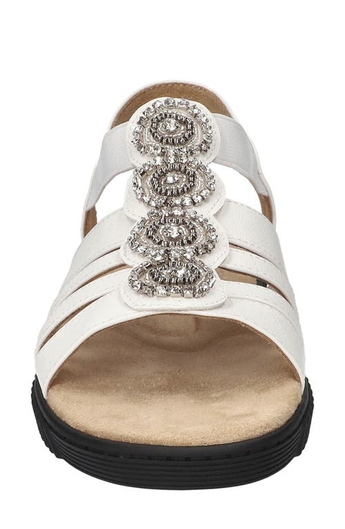 Easy Street Samira Embellished Sandal In White