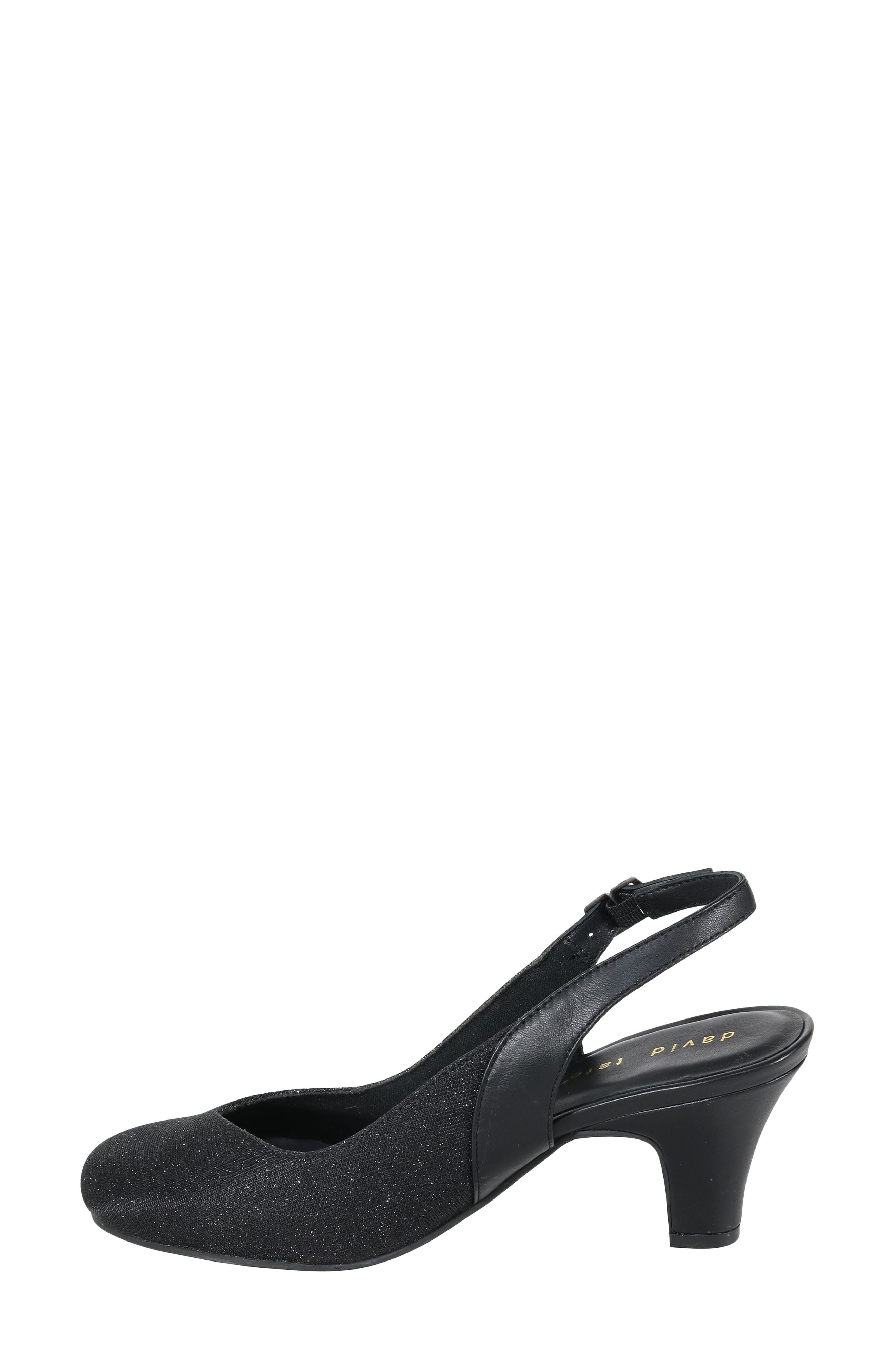 David Tate Avenue Slingback Pump, Alternate, color, Black Sparkle