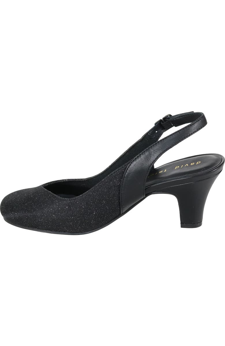 David Tate Avenue Slingback Pump, Alternate, color, Black Sparkle
