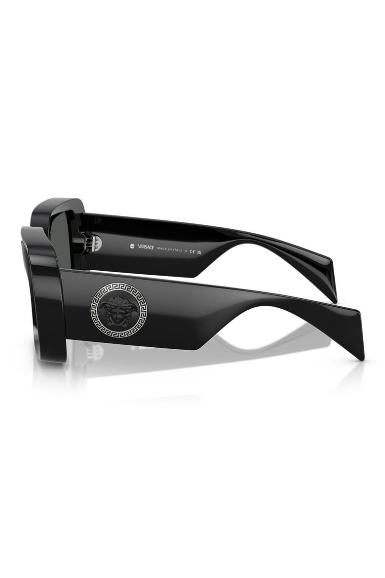54mm Square Sunglasses, Alternate, color, BLACK