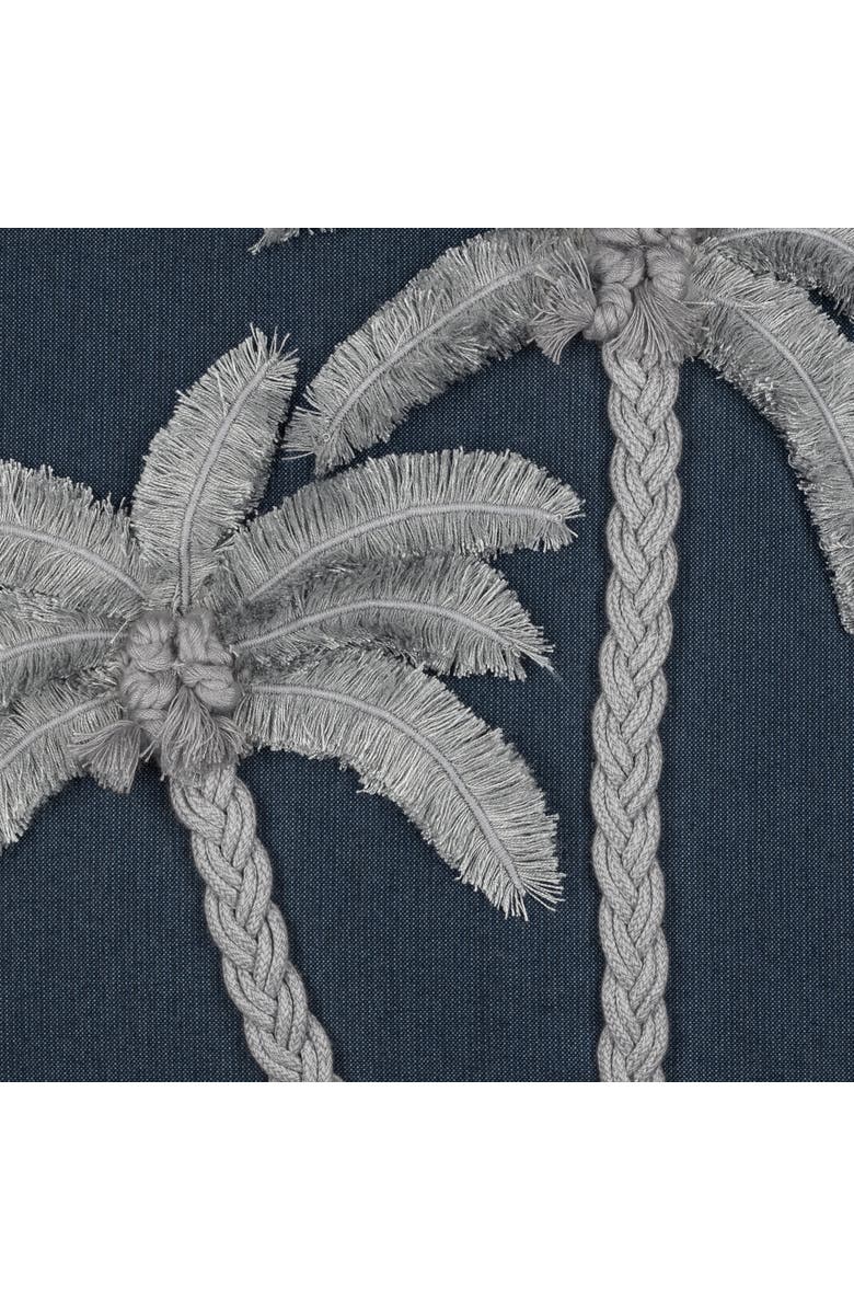 Elaine Smith Escape Handmade Applique Indoor & Outdoor Woven Accent Pillow, Alternate, color, Gray
