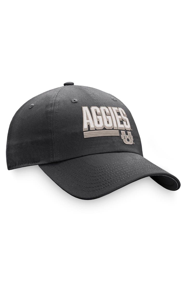 TOP OF THE WORLD Men's Top of the World Charcoal Utah State Aggies Slice Adjustable Hat, Alternate, color, Charcoal