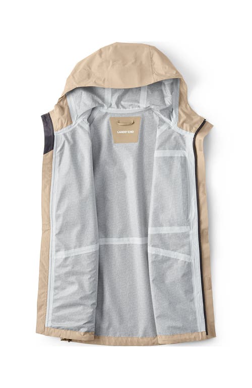 Lands' End Waterproof Rain Jacket In Champagne