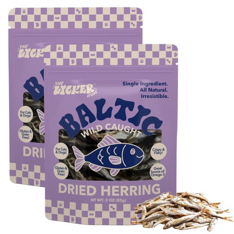 Gluten and Grain-Free Omega-3 Single Ingredient Crunchy Dried Baltic Herring for Dogs and Cats