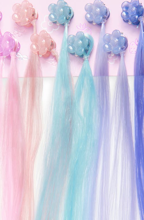 Capelli New York Kids' Assorted 10-pack Daisy Hair Extension Clips In Pink Combo