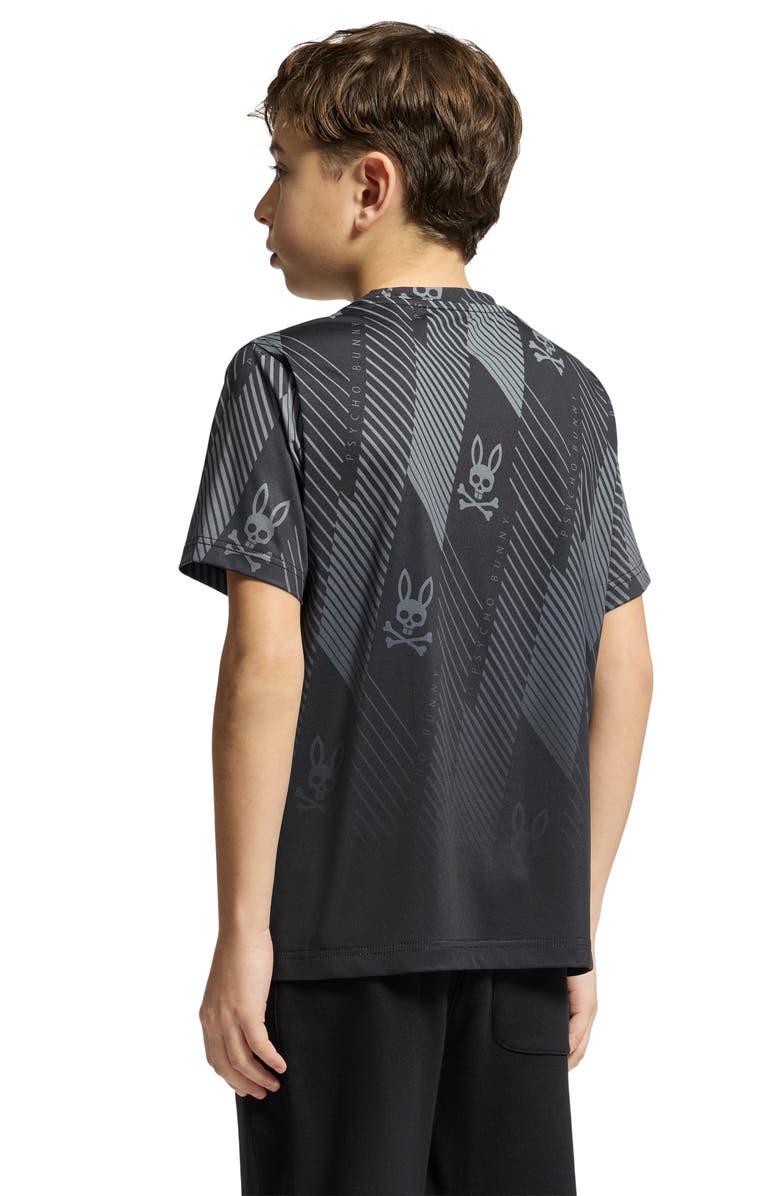 Psycho Bunny Kids' Fletcher Geo Print Performance T-Shirt, Alternate, color,