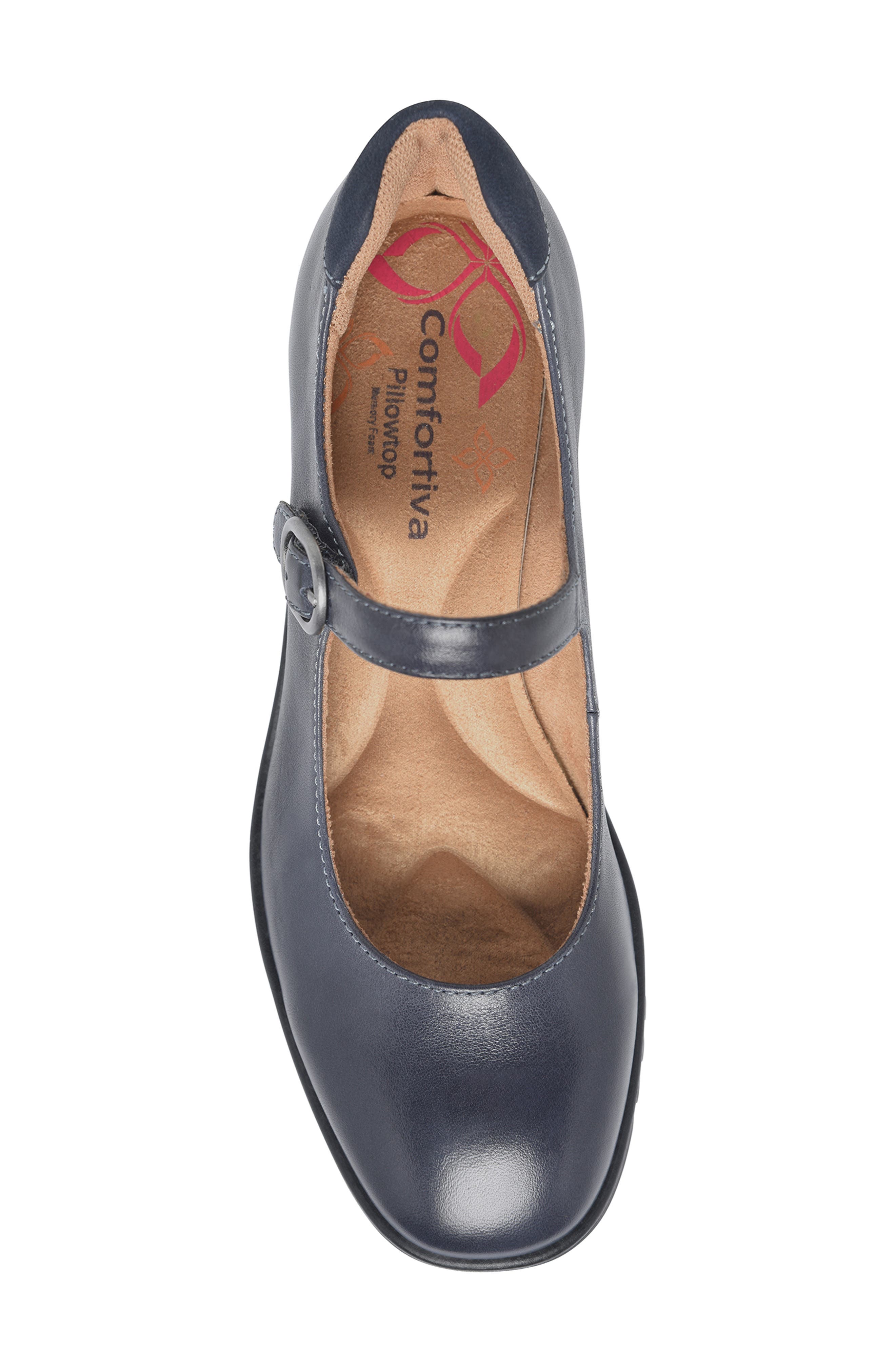 Comfortiva Debbie Mary Jane Wedge, Alternate, color, Sky Navy