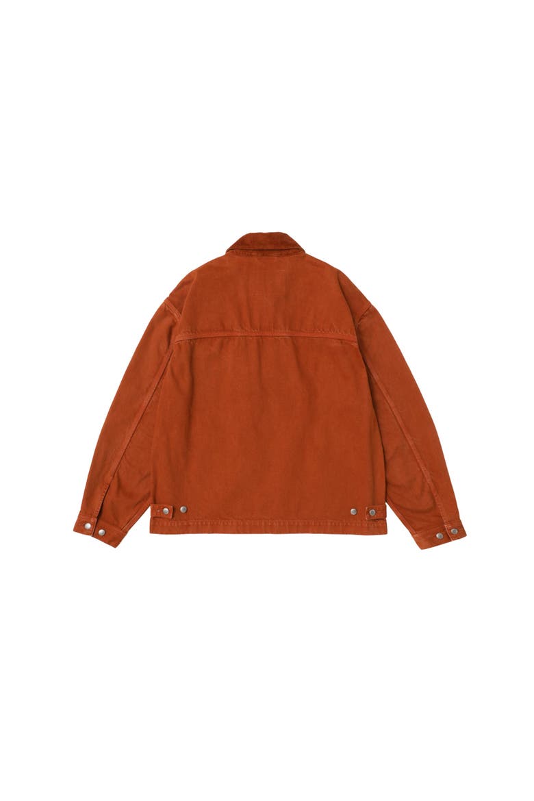 Cord Collared Zip-Up Jacket, Alternate, color, Persimmon