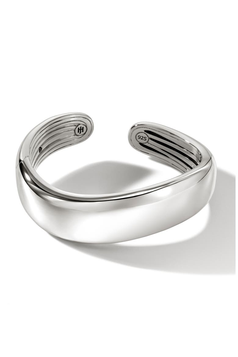Surf Hinged Cuff Bracelet, Main, color, SILVER