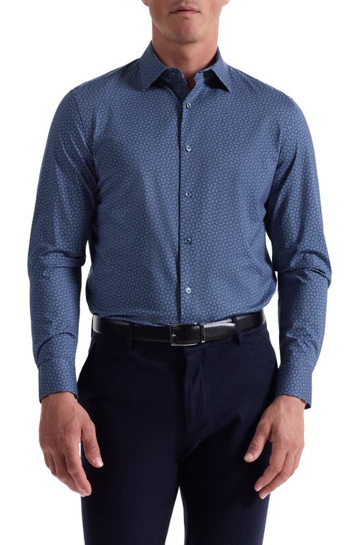 Bugatchi James Ooohcotton® Floral Button-up Shirt In Blue