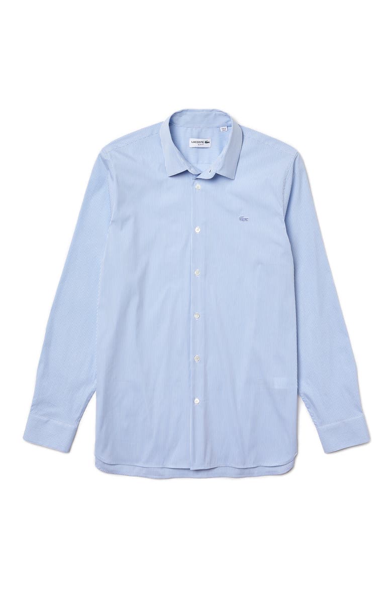 Stripe Poplin Button-Up Shirt, Alternate, color, F6Z BLANC/ PANORAMA