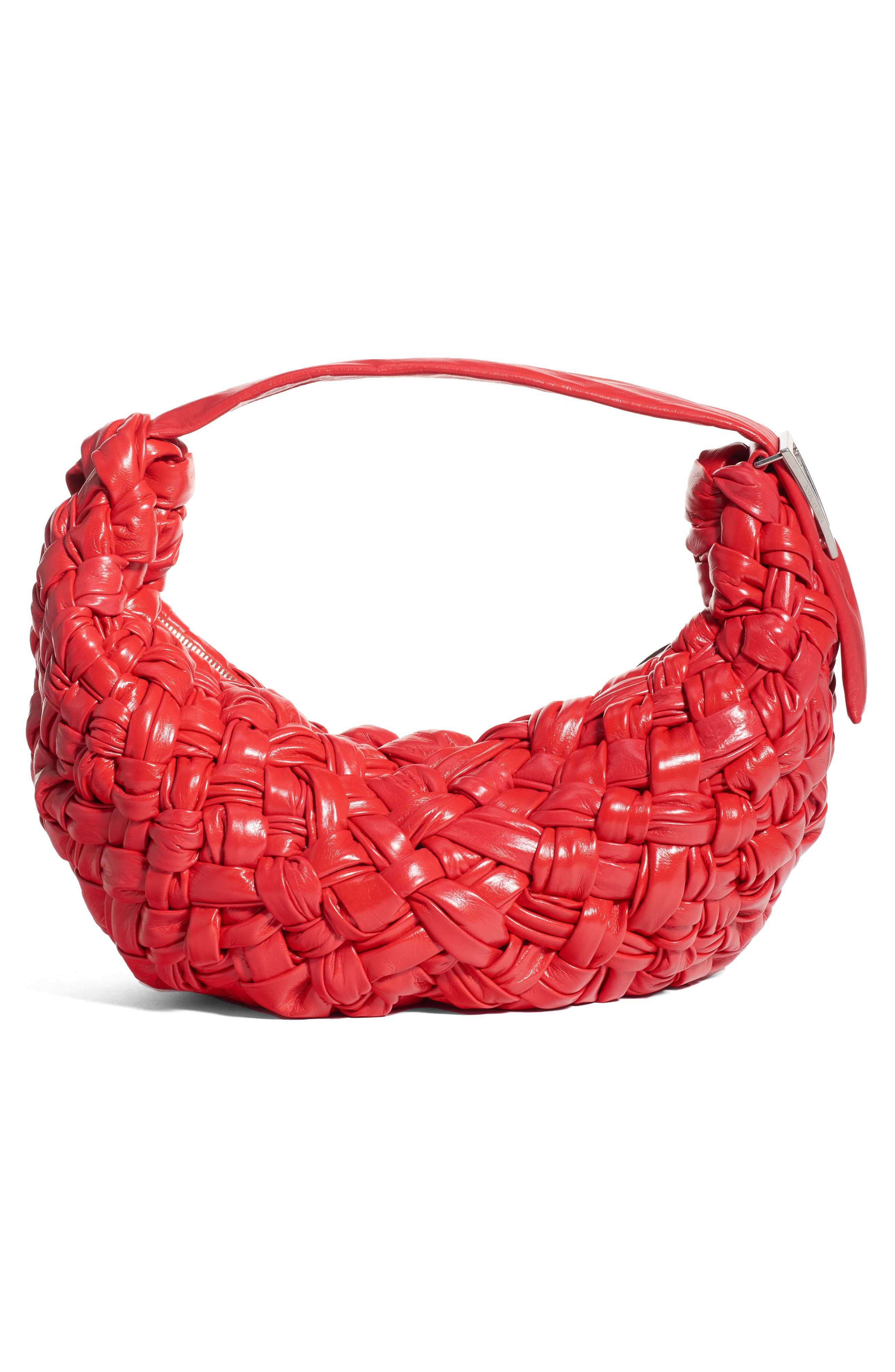 Bottega Veneta BV Banana Woven Leather Shoulder Bag, Alternate, color, 