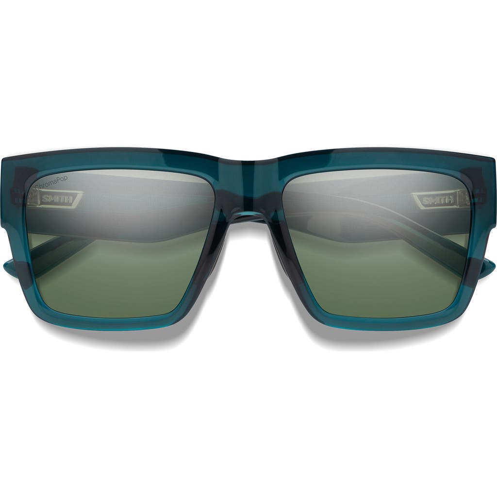 Smith Lineup 58mm Chromapop™ Polarized Rectangular Sunglasses In Gray