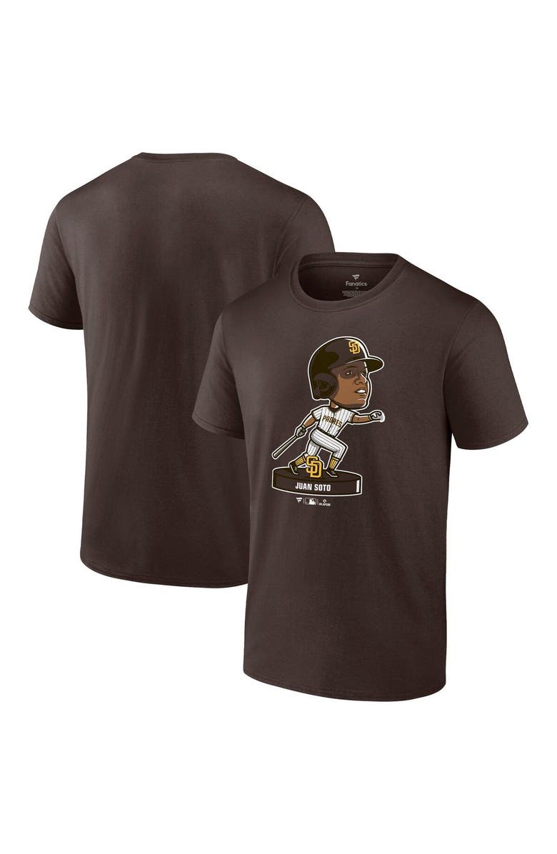 FANATICS Men's Fanatics Branded Juan Soto Brown San Diego Padres Bobble Head T-Shirt, Main, color, 