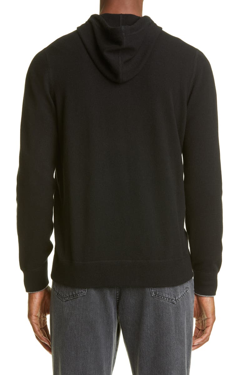 Brunello Cucinelli Cashmere Zip Front Hoodie, Alternate, color, 